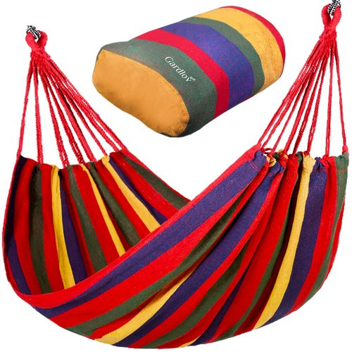 Swing bed - red striped hammock, 80*200cm