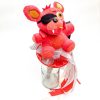 Red bouquet with pirate dog fairy tale character