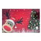 Christmas doormat, entrance mat, red, reindeer and Christmas tree pattern