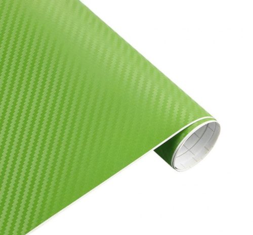 Film carbon, folie auto (127 x 15 cm) Verde