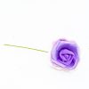 Wielokolorowa fioletowa róża piankowa z łodygą 10 cm