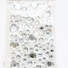 Self-adhesive sequin silver mix heart