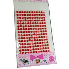 Self-adhesive red pearl 1 sheet