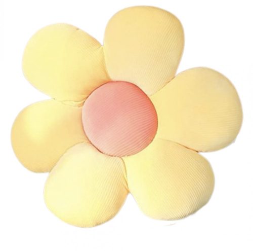 Párna - virág alakú párna, sárga, 50cm
