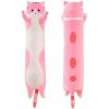 Long plush cat, long cat, pink, 70cm