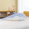 Plush dolphin, blue and white, 70 cm