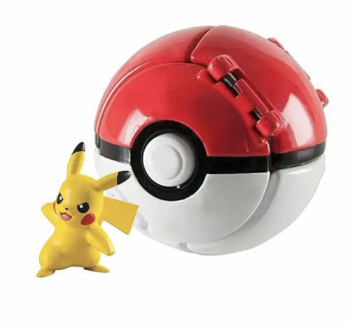 Pokemon labda, pikachu figurával