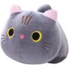 Short cat - Gray plush cat, 22 cm