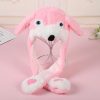 sapka mozgatható fülekkel - rózsaszín kutya